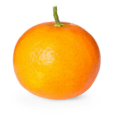 Fresh ripe juicy tangerine isolated on white