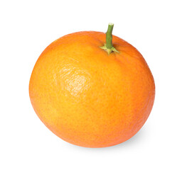 Fresh ripe juicy tangerine isolated on white