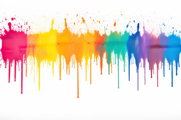 paint splashes on a white background