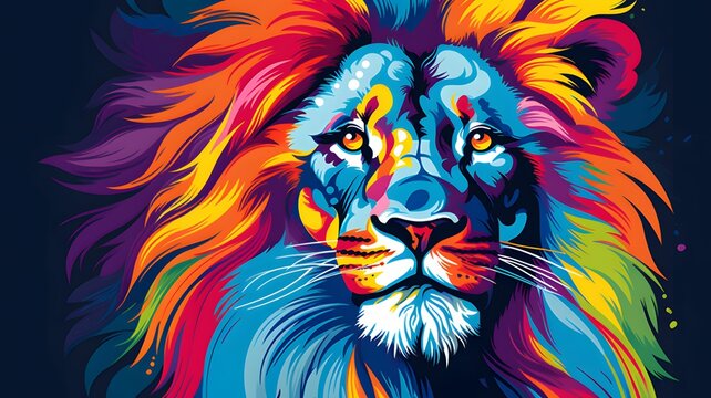 low poly lion vector isolated with smoke illustration