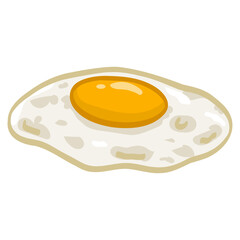 Egg Sunny Side Up Drawing Vector Illustration