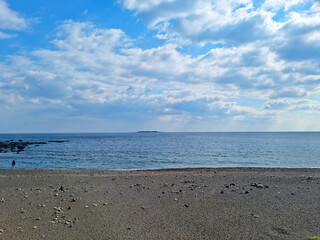 Soesokkak Beach in Jeju Island has black sand.