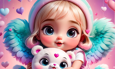 Cartoon 3d character, wallpaper for kids , cute cartoon character background