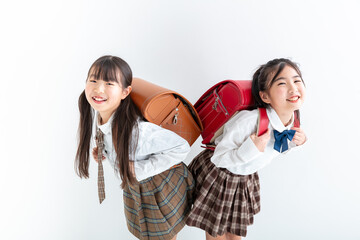 制服を着た笑顔の小学生　Smiling elementary school student