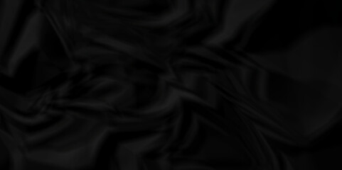 Dark black paper crumpled texture. black fabric crushed textured crumpled. Black wrinkly backdrop paper background. panorama grunge wrinkly paper texture background, crumpled pattern texture.