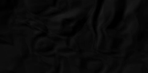 Dark black paper crumpled texture. black fabric crushed textured crumpled. Black wrinkly backdrop paper background. panorama grunge wrinkly paper texture background, crumpled pattern texture.