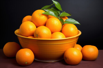 Juicy, Ripe Mandarins on a Fresh, Organic Background