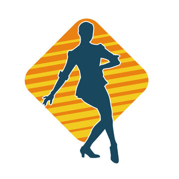 dancer silhouette orange background clip art preview