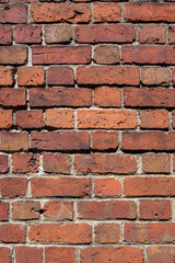 wall made of old red brick as a background 2