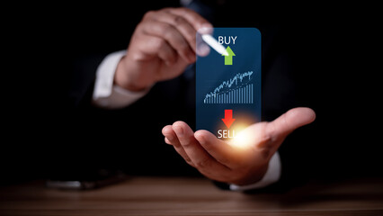 Businesspeople investor trader analyze financial data chart trading forex; investing in stock markets; funds and digital assets; Business finance technology and investment concept. Trade; budget.