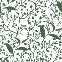 Wilderness Nature Simplicity Vector Seamless Pattern