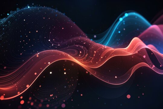Abstract background with interweaving of dots, created by ai generated