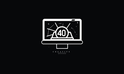  web site vector black icon. Page not found Black background
