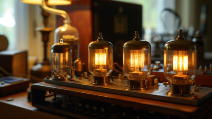 Vacuum Tube Amplifier in an Old Study