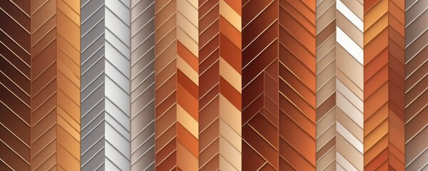 Zigzag Shapes in Silver and Sienna