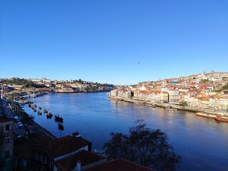 Fototapeta na wymiar Mirador Porto Rio Douro Portugal european landscape