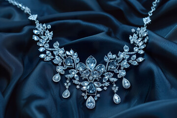 Stunning Diamond Necklace Displayed in jewelry store
