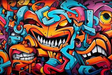 Abstract Graffiti Illustration Background, Graffiti Background, Graffiti Wallpaper, Graffiti Pattern, Street Art Graffiti, Graffiti Wall Background, Graffiti Digital Paper, AI Generative
