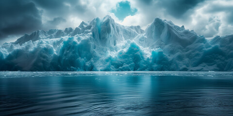 Landscape of glacier ice at the north