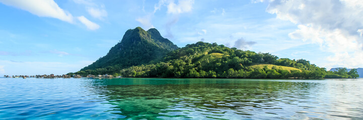 Panoramic view of Bodgaya Tagadan Island, Semporna Sabah, Malaysia.