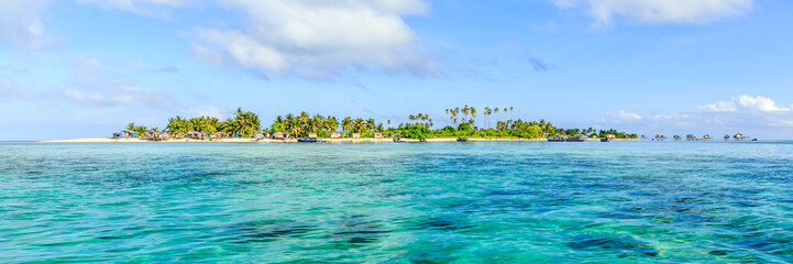 Panoramic view of Maiga Island, Semporna Sabah, Malaysia.