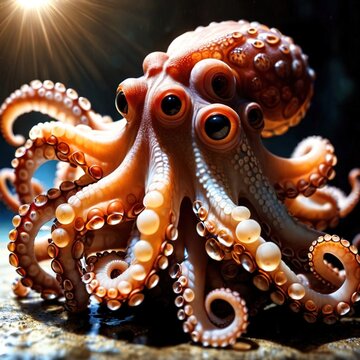 Octopus wild animal living in nature, part of ecosystem