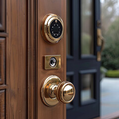 Secure Entry: Smart Door Lock with Brass Keypad