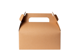 Dessert craft brown paper box isolated on white