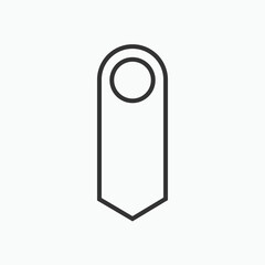 Door Hanger Icon. Label, Tag. Notification, Reminder Symbol for Design, Presentation, Website or Apps Elements - Vector.