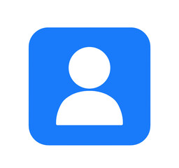 シンプルな青色のユーザーアイコン	

