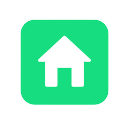 シンプルな緑色のホームアイコン