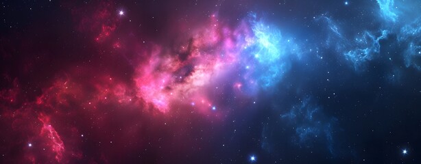 Fototapeta premium Cosmic Universe with nebula and stardust, colorful backgrounds. copy space, wallpaper, mockup, presentation.