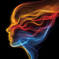 Obraz premium 人間の脳神経、イマジネーション、インスピレーション