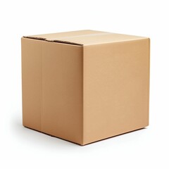 Cardboard Packaging Box Isolated on White Background. Generative ai