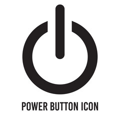 power button icon for web or app design. In black and white editable power button vector illustration. on and off button icon eps 10.