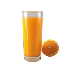 Orange Juice PNG Cutout, Generative AI