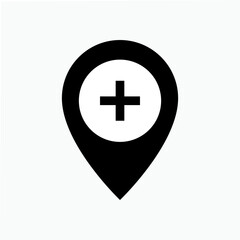 Obraz premium Hospital Icon. Health Care Center. Clinic Position. 