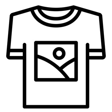 recommend clip art: Tshirt with picture print icon