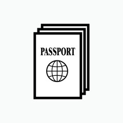 Passport Icon. Citizen Document Symbols. Personal Identification Sign - Vector.