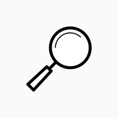 Magnifier Icon. Search, Find. Observation, Detective Symbol. Applied for Design, Presentation, Website or Apps Elements – Vector. 