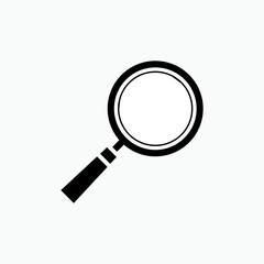 Magnifier Icon. Search, Find. Observation, Detective Symbol. Applied for Design, Presentation, Website or Apps Elements – Vector. 