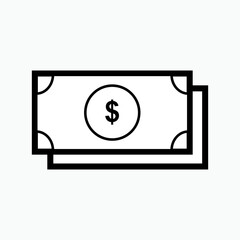 Money Icon. Saving Symbol - Vector Illustration In Glyph Style for Design and Websites, Presentation or Application.