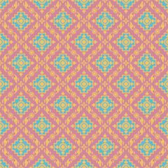 Thai traditional seamless pattern wallpaper on pink background. 