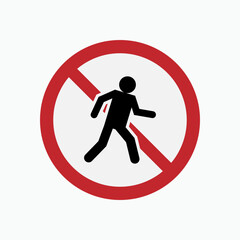 No Trespassing Icon. Prohibition Symbol - Vector Illustration for Design and Websites, Presentation or Application.    