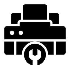 Repair and maintenance printer icon