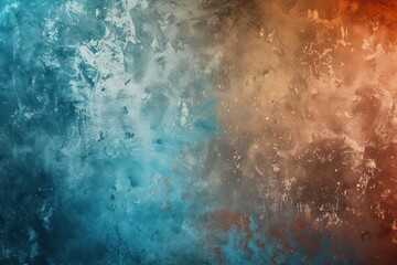 Fototapeta premium Grunge blue and orange background with space for text or image