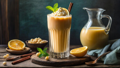 a cup of delicious pearl milk tea on a transparent or white background