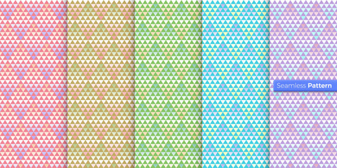 Fototapeta na wymiar Abstract triangle geometric pattern. rainbow background. contemporary art. symmetric. minimal style. For wallpaper, wrapper, textiles, fabric, clothes, souvenirs, surface. Seamless pattern vector.