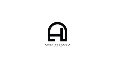 AH AN Abstract initial monogram letter alphabet logo design