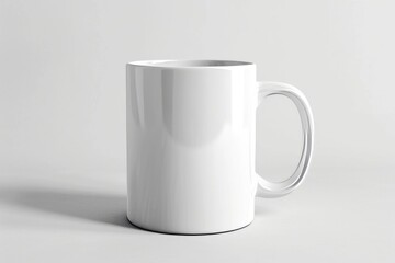 Fototapeta premium White mug mockup isolated on white background. 3D rendering.